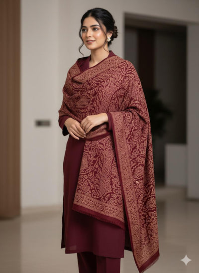 Pashmina wool Jaquard